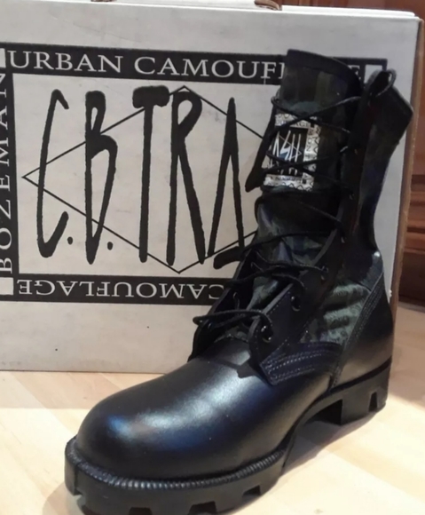 altama black leather combat boots